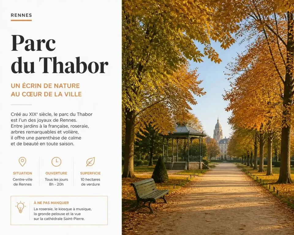 Parc du Thabor à Rennes en automne pour une sortie le 11 novembre