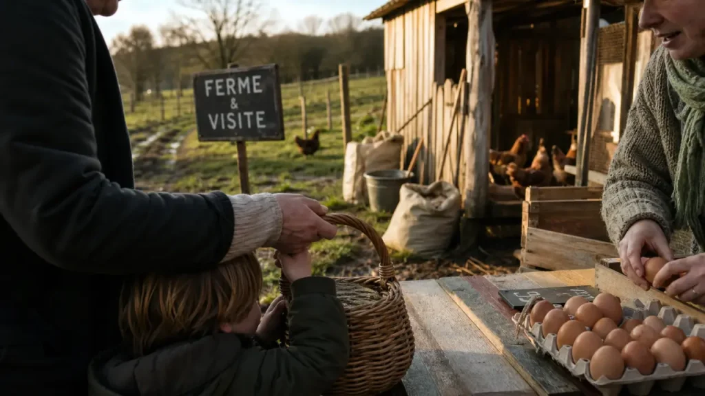 Ferme rennes à visiter : enfants, œufs frais et animaux