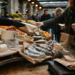 Marche des lices à Rennes : galette-saucisse et halles