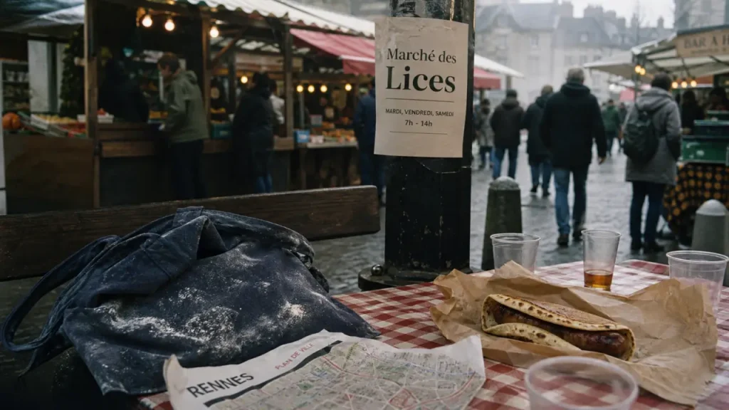 Que faire rennes week end : marché des Lices à Rennes, balades gratuites