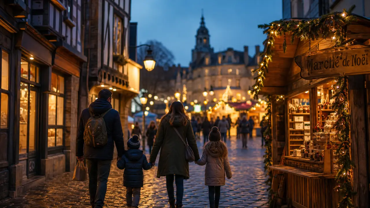 Rennes noël : marché de Noël dans le centre historique, balades à pied