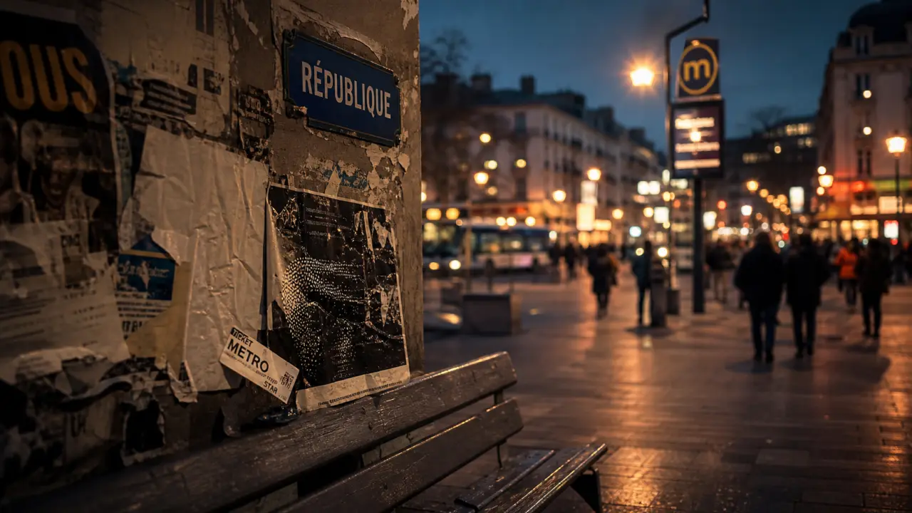 République Rennes, carrefour urbain et départs piétons vers le métro