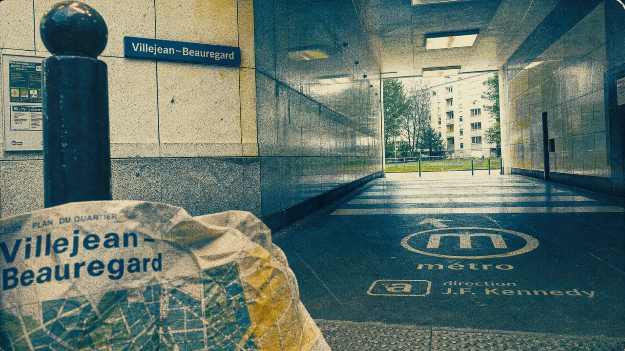 Station de métro à Rennes, repères du quartier villejean-beauregard
