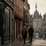 Visiter Rennes une journée : ruelle du centre ancien menant aux Portes Mordelaises