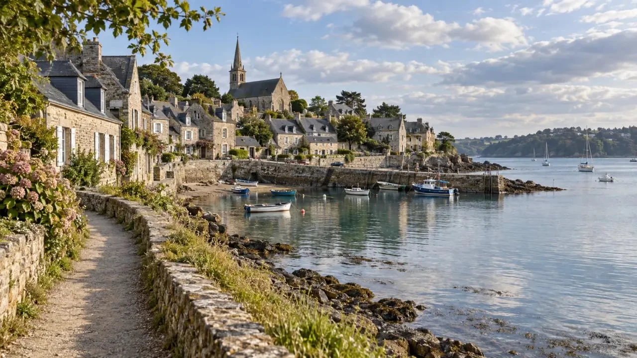 Beau village autour de Rennes : port et maisons de pierre à Saint-Suliac