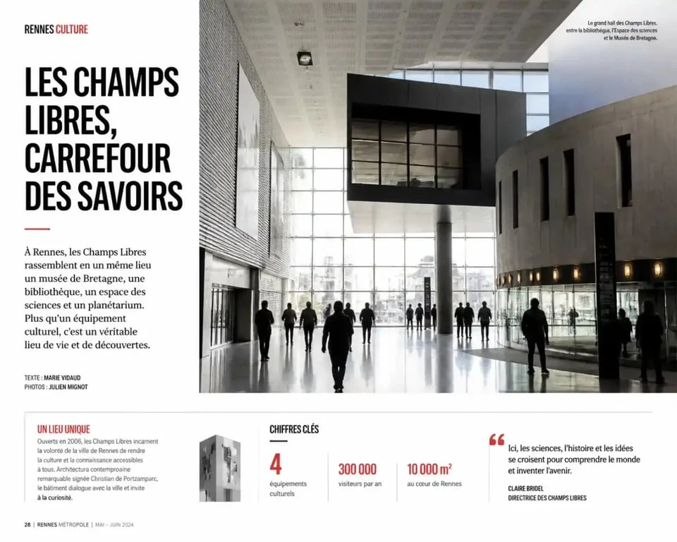 Les Champs Libres, lieu culturel incontournable à Rennes