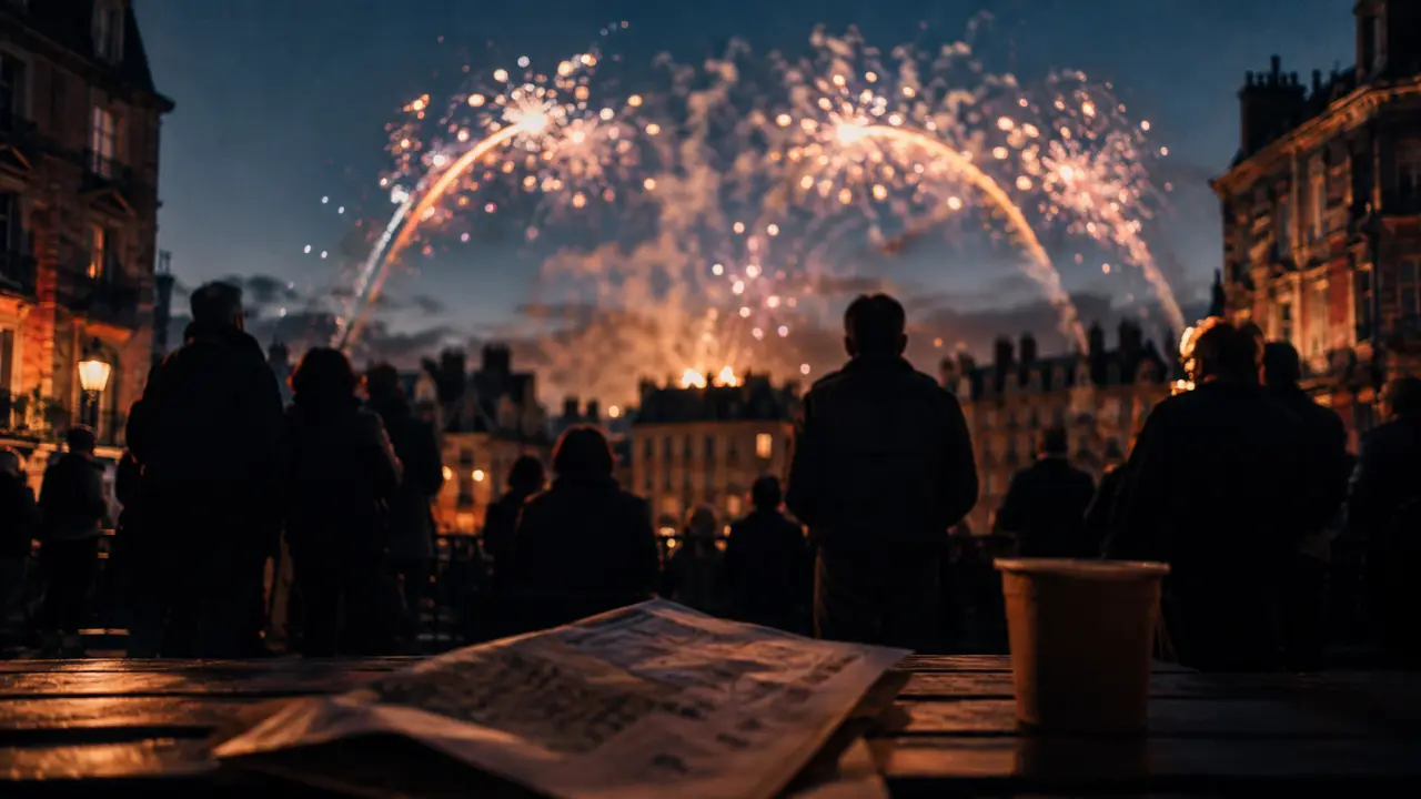 Feu d'artifice rennes : spectateurs au crépuscule, bons réflexes avant de partir