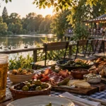 Georgette restaurant Rennes, terrasse au bord des étangs et guinguette