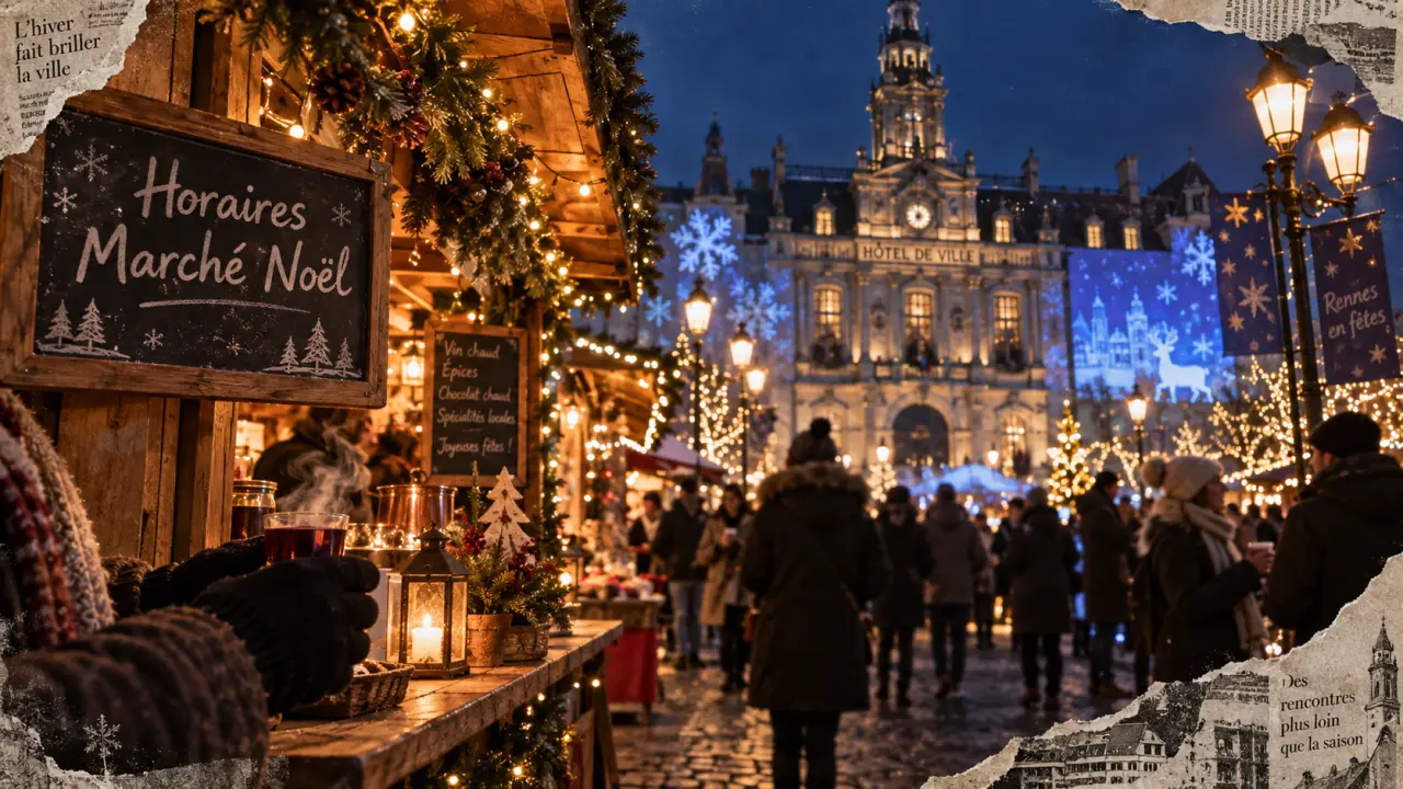 Horaire marche de noel rennes : chalets et vin chaud sur le Mail François-Mitterrand