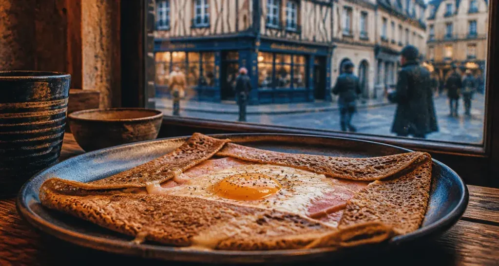 restaurant chez paul rennes : galette bretonne au blé noir dans un restaurant