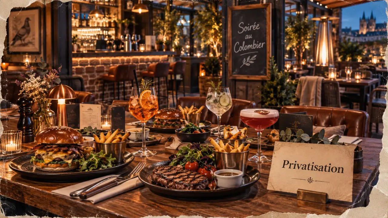 Restaurant Colombier Rennes pour groupes : grillades et brasserie, table privatisée