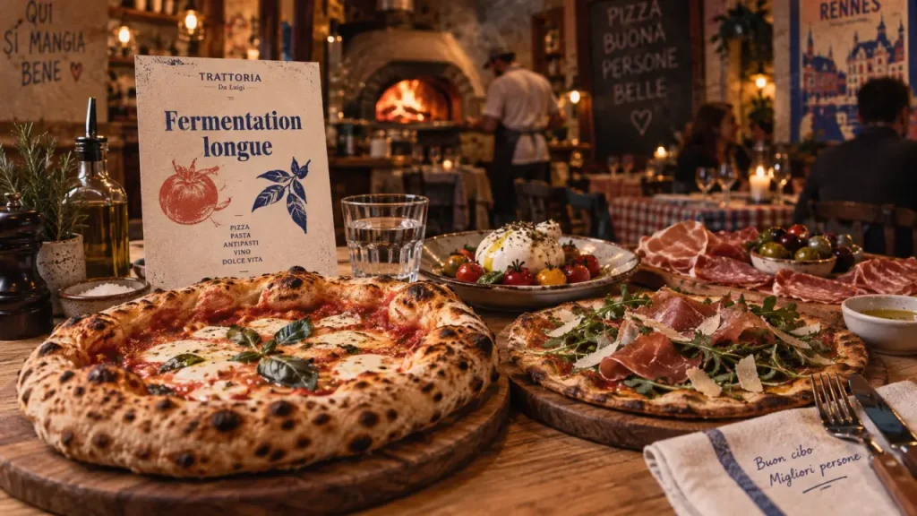 Italie pizza Rennes : Mono napolitaine et Piatti feu de bois, pizzas en trattoria