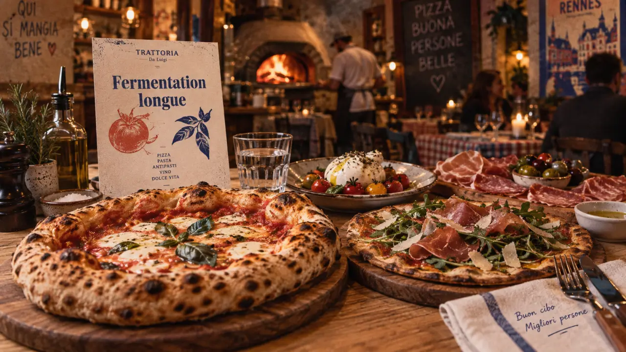 Italie pizza Rennes : Mono napolitaine et Piatti feu de bois, pizzas en trattoria