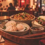 Restaurant chinois Rennes : raviolis vapeur et baos sur table